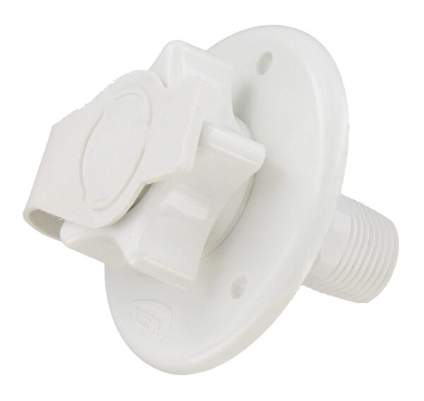 Valterra Surface Mount Fresh Water Inlet, White Plastic