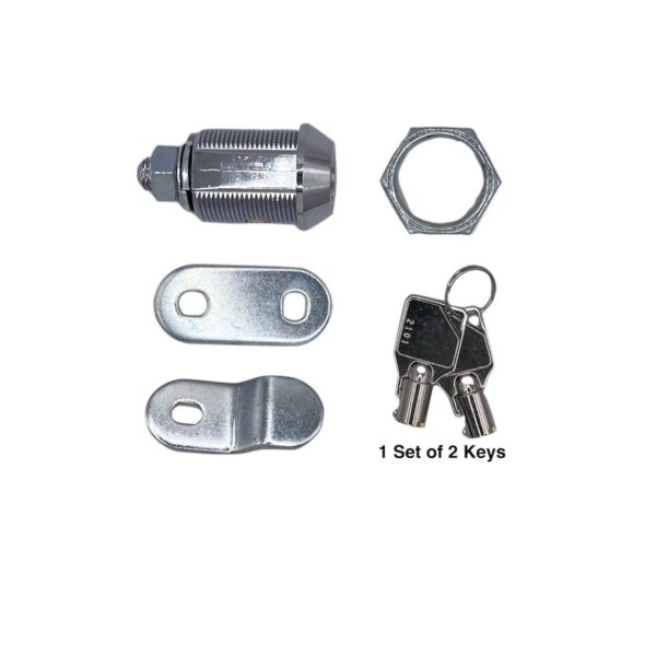 RV Designer Lock Cylinder 7/8 Inch, Stainless Steel