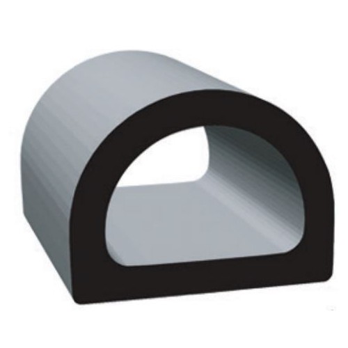 Clean Seal D-Seal Door and Window Channel Seal, 50 Feet, 3/4 Inch, Black