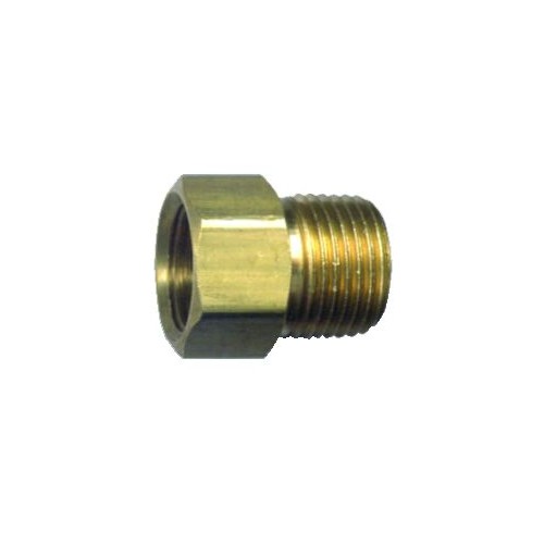 JR Products Propane Adapter, 1/4" Female Inverted Flare to Male Threads, Brass