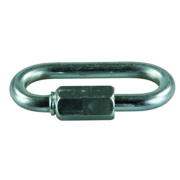 JR Products 1/4 Inch Safety Chain Quick Link, Set of 2, Zinc-Plated Steel