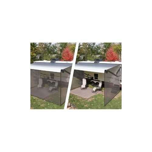 Lippert Solera Classic Sunshade, 10 Feet Drop, Black