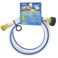 Valterra Fresh Water Hose 4 ft, 1/2 Inch, 160 PSI, White
