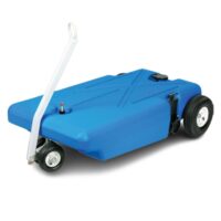 Barker 32-Gallon 4-Wheel Waste Tote, Blue with Valve