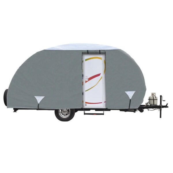 Classic Accessories Micro Trailer Cover, 16.6 ft, Gray/Snow White