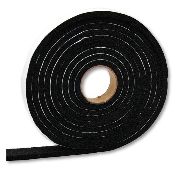AP Products Weather Stripping, Black, 3/16 Inch × 3/8 Inch, 10 Feet