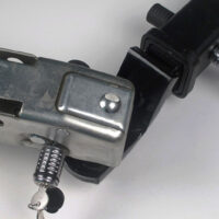 DeadBolt Barbell Trailer Coupler Lock, 2.5-inch Surge Brake, Silver
