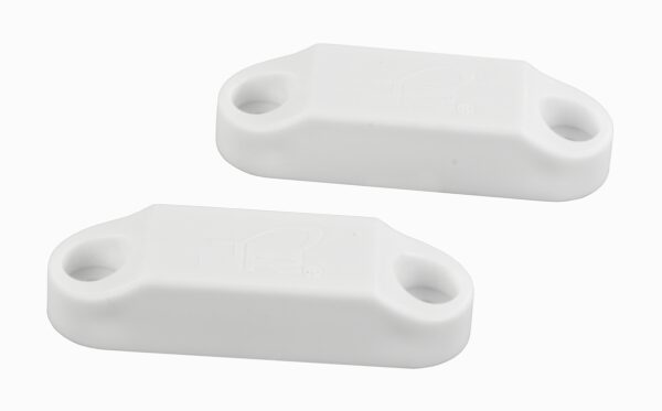 JR Magnetic Baggage Door Catch, White, Set of 2
