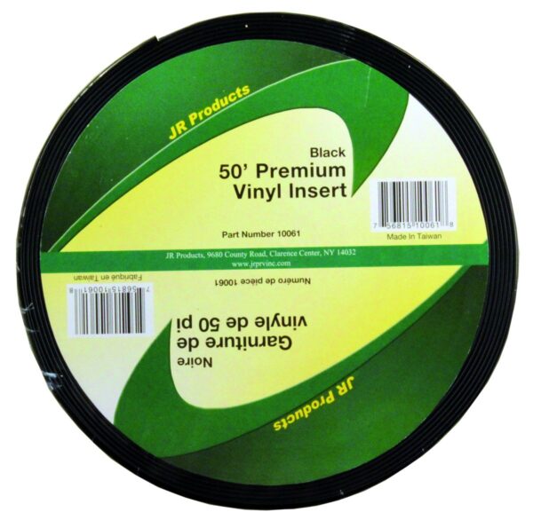 JR Products Trim Insert 1 Inch by 50 Feet, Black