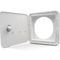 B&B Molders RV Fuel Door, Polar White, Key-Alike Lock