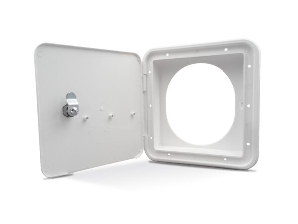B&B Molders RV Fuel Door, Polar White, Key-Alike Lock