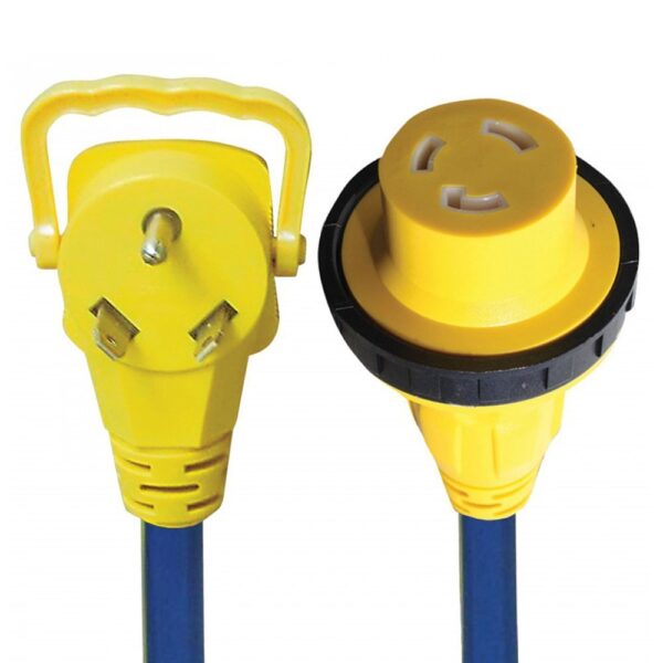 AP Products 35 Foot 30 Amp RV Power Cord with Twist-Lock, Blue