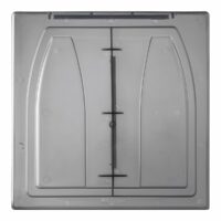 RV Designer Polycarbonate Roof Vent Lid, 14 x 14 inch, Smoke Tint, Elixir Hinges