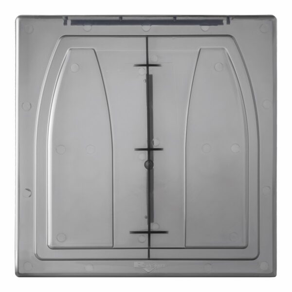 RV Designer Polycarbonate Roof Vent Lid, 14 x 14 inch, Smoke Tint, Elixir Hinges