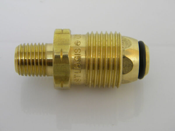 MB Sturgis Propane Connector, Male POL to 1/4" Male Threads