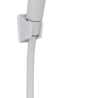 Empire Handheld Shower Head, Round, White, Brass, with Hose