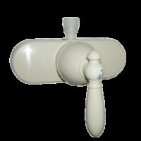 Empire Shower Control Valve, Single-Lever, 4" Centre, Biscuit, with Vacuum Breaker