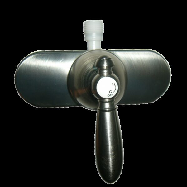 Empire Shower Control Valve, Single-Lever, 4" Centre, Silver, with Vacuum Breaker