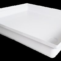 Icon Rectangular Shower Pan, Polar White, 32" x 30", Integrated Drain