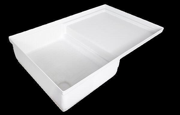 Icon Rectangular Shower Pan, Polar White, 35" x 21" x 7.5" Deep