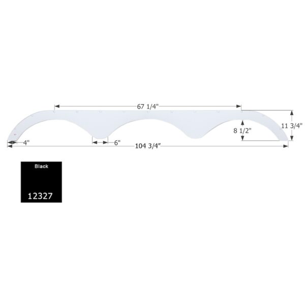 Icon Fender Skirt, Heartland Models, 104-3/4-Inch, Black