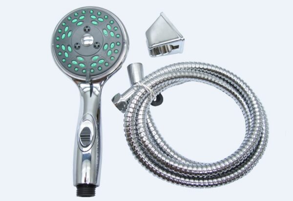 Empire RV Shower Head with Hose Set, Silver, 5-Spray