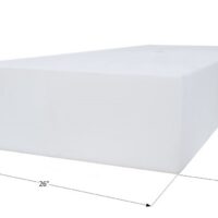 Icon 64.5 Gallon Fresh Water Tank, White, Rectangular, 26 x 63 x 10 Inch