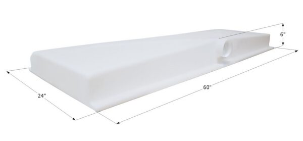 Icon 22-Gallon Waste Holding Tank, White, Flange Mount