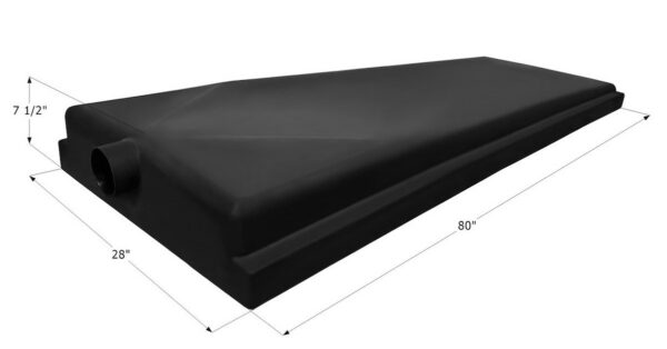 Icon 50-Gallon Waste Holding Tank, Black, Flange Mount