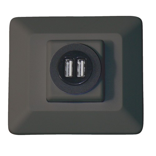 Valterra 12 Volt USB Outlet, Dual 2.1 Amp Ports, Vehicle Use