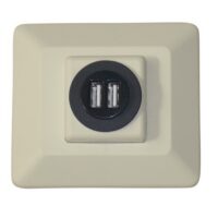 Valterra Power Port Socket, 2 x 120 Volt Outlets, Almond, Decorative Mount