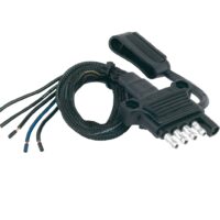 Husky Towing Trailer Wiring Connector, 5 Flat, Trailer End, Black