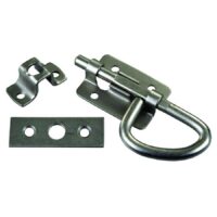 JR Products Universal Bolt Latch, Scissor Handle, Keyless, Satin Nickel