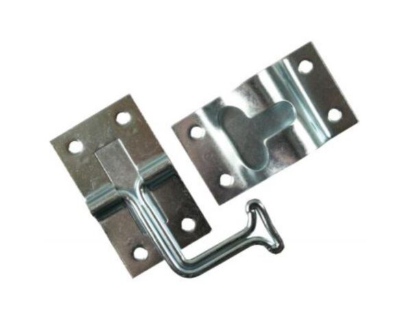 JR Products 90-Degree Door Catch, 4 Inch, Steel, Silver