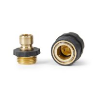 Camco Fresh Water Quick Connect Coupling, Brass, 3/4 Inch with Shut-Off Valve