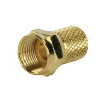 JR Products RG-6 Twist-On Coaxial Connector, Brass, No Tools