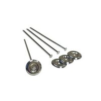 Prest-O-Fit Patio Mat Anchor Clips, Steel with Nickel Plating, Set of 4