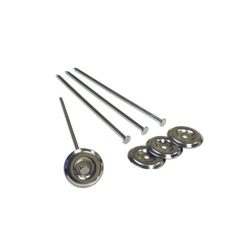 Prest-O-Fit Patio Mat Anchor Clips, Steel with Nickel Plating, Set of 4