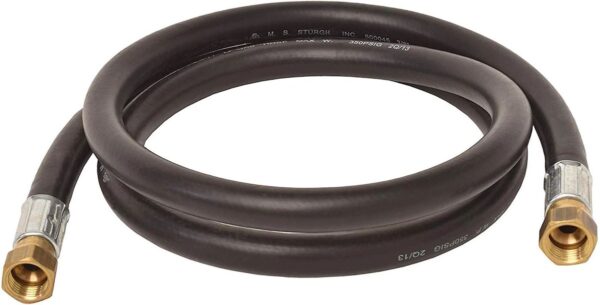 Flame King 3/8" Propane Feed Line Hose, 106 Inch, Female Flare Swivel Ends