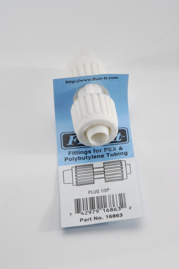 Elkhart Supply 1/2 Inch Fitting Plug, White