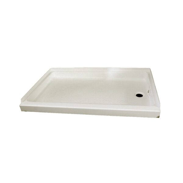 Specialty Recreation Rectangular Shower Pan, 24 x 36 Inch, Parchment White