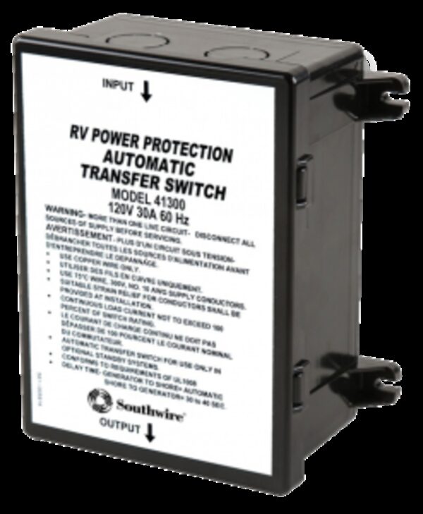 SouthWire 30 Amp Automatic Power Transfer Switch, 120V, Black