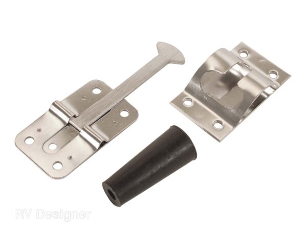 RV Designer Fleetwood Door Holder, 4 Inch, Stainless Steel, Silver