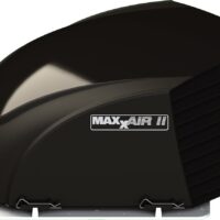 MaxxAir II Roof Vent Cover, 14 x 14 Inch, Dome, Three-Sided Vented, Black