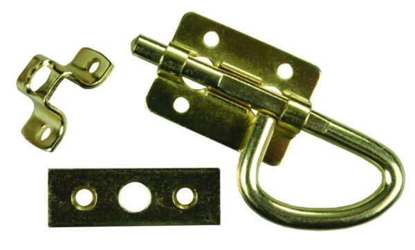 JR Products Access Door Latch, Universal Bolt, Scissor Handle, Brass