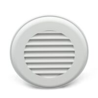 B&B Molders 4-3/4 inch Ceiling Register with Damper, Polar White