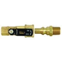 JR Products Propane Adapter Fitting, 1/4 Inch QD to Female Threads, Brass