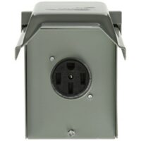Parallax 120/240V AC RV Receptacle, Gray