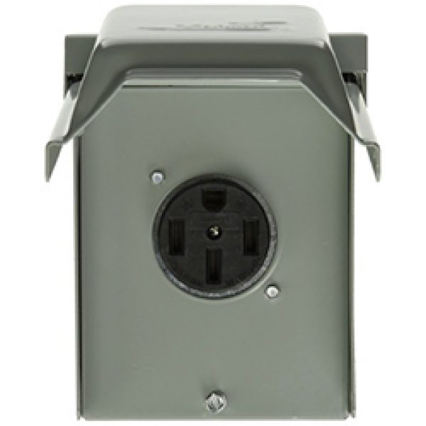 Parallax 120/240V AC RV Receptacle, Gray