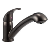Dura Faucet Single Handle Kitchen Faucet, Pull-Out Sprayer, Bronze